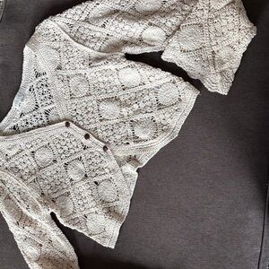 Rebellion Cream Crochet Cardigan